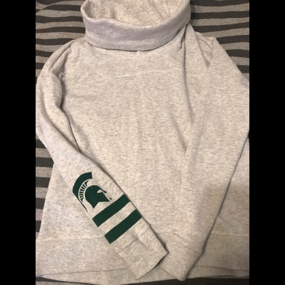 Pink Victoria’s Secret pullover cowl neck Spartans